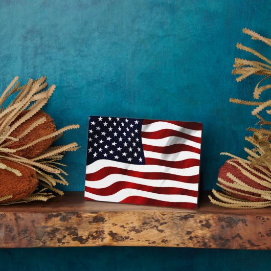 Amerikanische Flagge Fotoplatte (Seite)