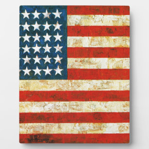 Amerikanische Flagge Fotoplatte
