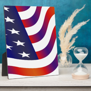 Amerikanische Flagge Fotoplatte