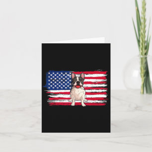 Amerikanische Flagge Französische Bulldogge Hund T Karte