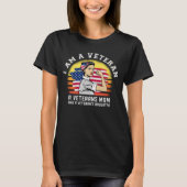 Amerikanische Flagge Frau Veteran I bin Veteran T-Shirt (Vorderseite)