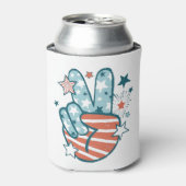 Amerikanische Flagge "Frieden" Dosenkühler (Kanne Vorderseite)