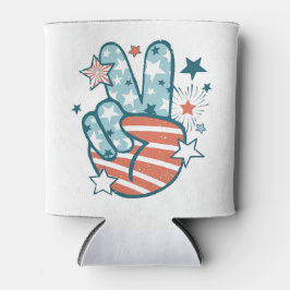 Amerikanische Flagge "Frieden" Dosenkühler