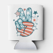 Amerikanische Flagge "Frieden" Dosenkühler (Rückseite)