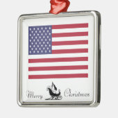 Amerikanische Flagge frohe Weihnachtsschmuck (Links)