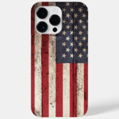 Amerikanische Flagge für altes Holzkörnchen Case-Mate iPhone Hülle (Rückseite)