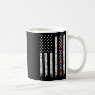 Amerikanische Flagge für Autismus Kaffeetasse