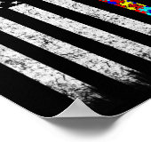Amerikanische Flagge für Autismus Poster (Ecke)