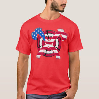Amerikanische Flagge für Ax Funny Ax Thrower T-Shirt