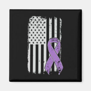 Amerikanische Flagge für Bauchspeicheldrüsenkrebs Magnet