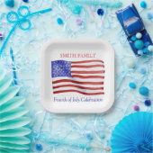 Amerikanische Flagge für benutzerdefinierte Wasser Pappteller (Party)
