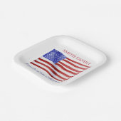 Amerikanische Flagge für benutzerdefinierte Wasser Pappteller (Gewinkelt)