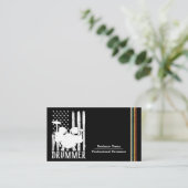 Amerikanische Flagge für berufliche Trommler Visitenkarte (Stehend Vorderseite)