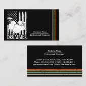 Amerikanische Flagge für berufliche Trommler Visitenkarte (Vorne/Hinten)