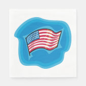 Amerikanische Flagge für Blue Napkins Serviette (Vorderseite)