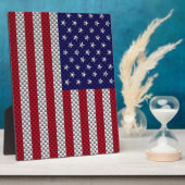 Amerikanische Flagge für Carbon Fiber Style Print Fotoplatte (Seite)