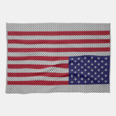 Amerikanische Flagge für Carbon Fiber Style Print Geschirrtuch (Horizontal)