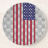 Amerikanische Flagge für Carbon Fiber Style Print Getränkeuntersetzer (Vorne)
