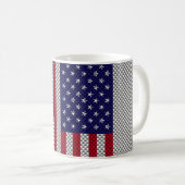 Amerikanische Flagge für Carbon Fiber Style Print Kaffeetasse (VorderseiteRechts)