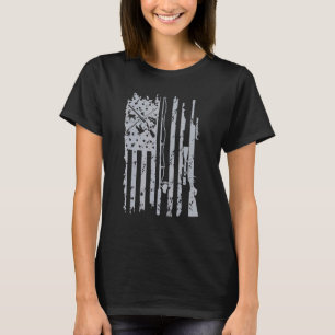 Amerikanische Flagge für coole Fischerei T-Shirt