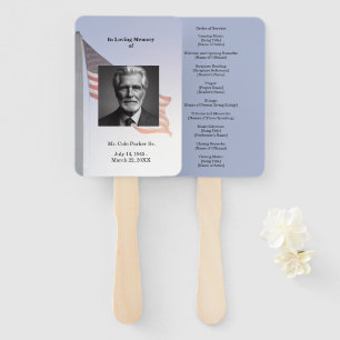 Amerikanische Flagge für den Dienst an der Erinner Fächer