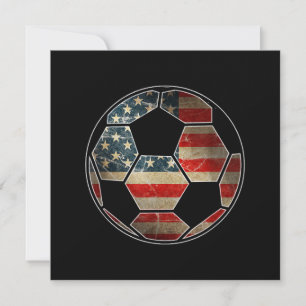 Amerikanische Flagge für den Fußballball - Flagge Einladung