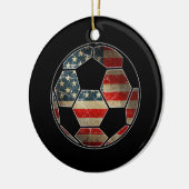 Amerikanische Flagge für den Fußballball - Flagge Keramik Ornament (Links)