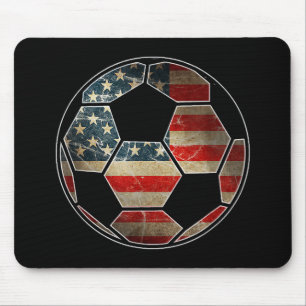 Amerikanische Flagge für den Fußballball - Flagge  Mousepad