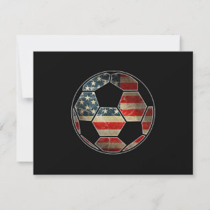 Amerikanische Flagge für den Fußballball - Flagge RSVP Karte