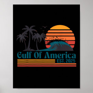 Amerikanische Flagge für den Retro-Golf von Amerik Poster