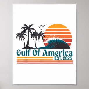 Amerikanische Flagge für den Retro-Golf von Amerik Poster