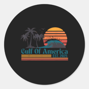 Amerikanische Flagge für den Retro-Golf von Amerik Runder Aufkleber
