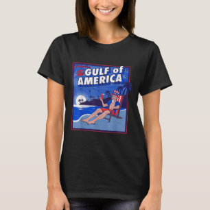 Amerikanische Flagge für den Retro-Golf von Amerik T-Shirt