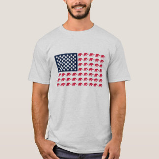 Amerikanische Flagge für Elefanten T-Shirt