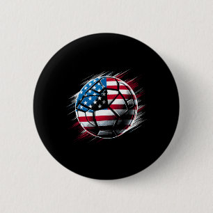 Amerikanische Flagge für Fußball Button