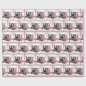 Amerikanische Flagge für Hoffnung Typografie Geschenkpapier (Flach)