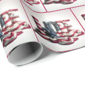 Amerikanische Flagge für Hoffnung Typografie Geschenkpapier (Rolleneckpunkt)
