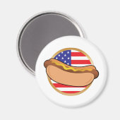 Amerikanische Flagge für Hot Dog Magnet (Vorderseite/Rückseite)