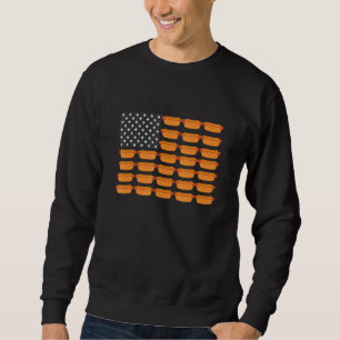 Amerikanische Flagge für Hot Dog Sweatshirt