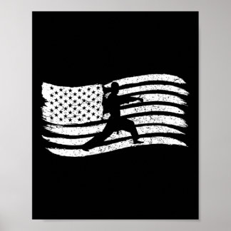 Amerikanische Flagge für Kinder mit Karate Boy Pat Poster