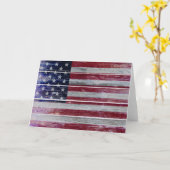 Amerikanische Flagge für Not leidendes Holz, leere Karte (Gelbe Blume)