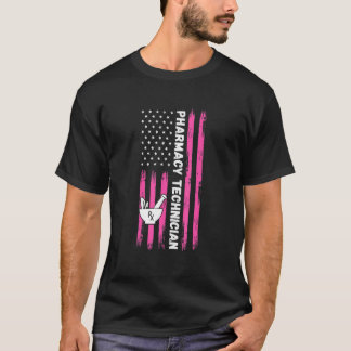 Amerikanische Flagge für Pharmazie T-Shirt