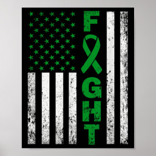 Amerikanische Flagge für psychische Gesundheit Poster