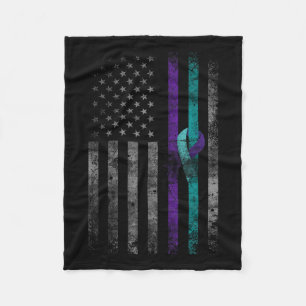 Amerikanische Flagge für psychische Gesundheit - S Fleecedecke