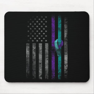 Amerikanische Flagge für psychische Gesundheit - S Mousepad