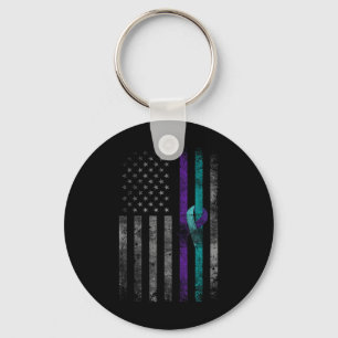 Amerikanische Flagge für psychische Gesundheit - S Schlüsselanhänger