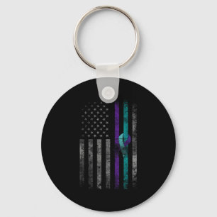 Amerikanische Flagge für psychische Gesundheit - S Schlüsselanhänger