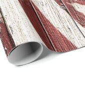 Amerikanische Flagge für rustikale Holztextur Geschenkpapier (Rolleneckpunkt)