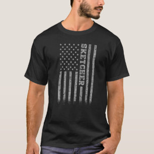 Amerikanische Flagge für Sketcher T-Shirt