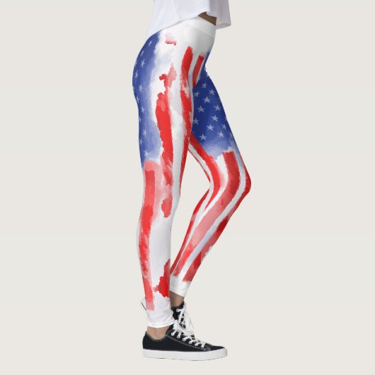 Amerikanische Flagge für Veteranen und Patrioten Leggings (Rechts)